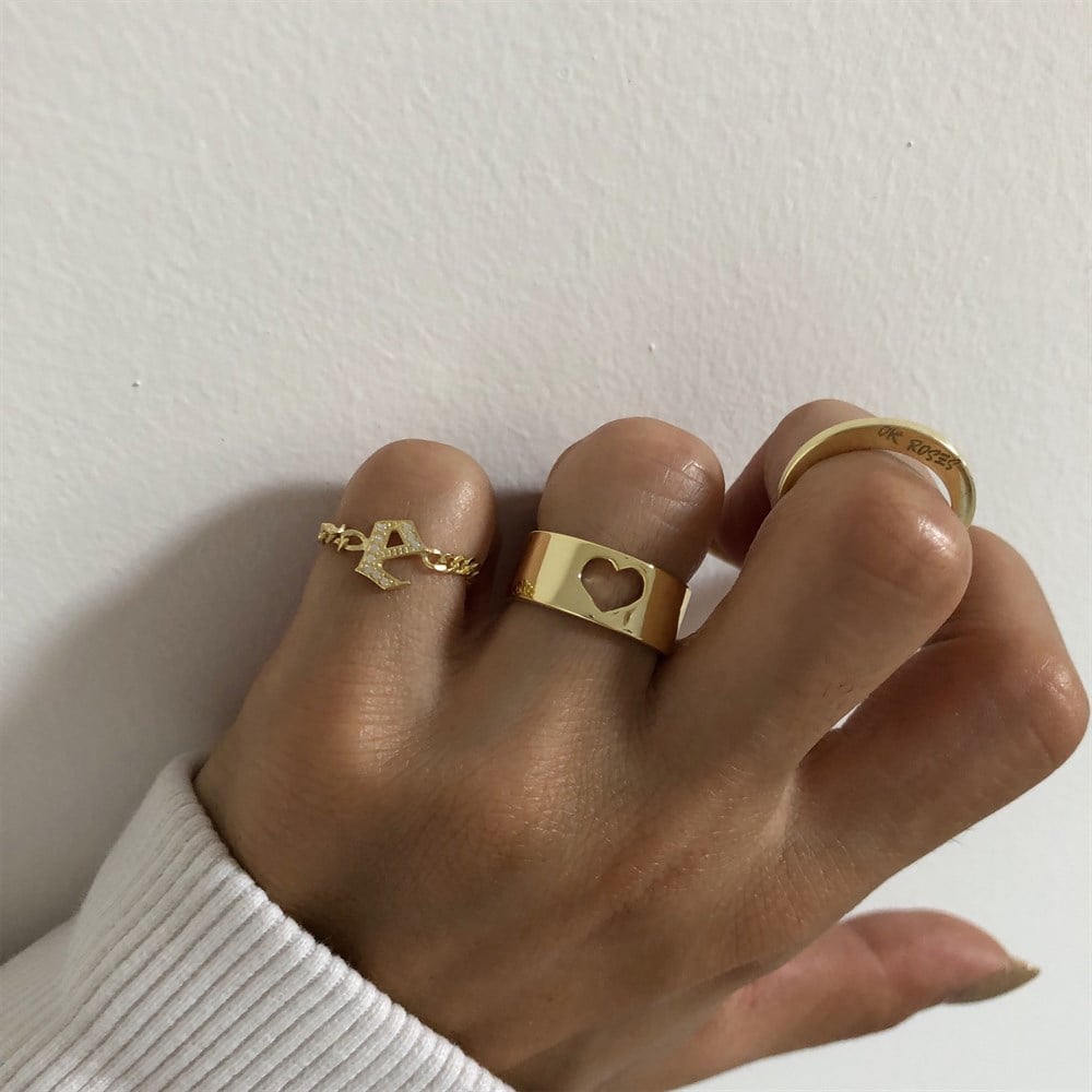 925 heart rings