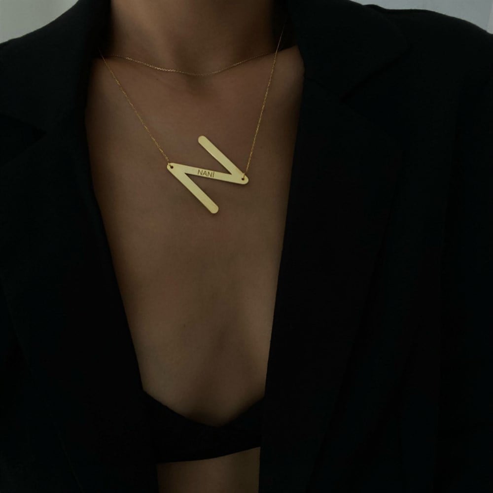 925 mesajlı harf kolye İSTEDİĞİNİ YAZDIR