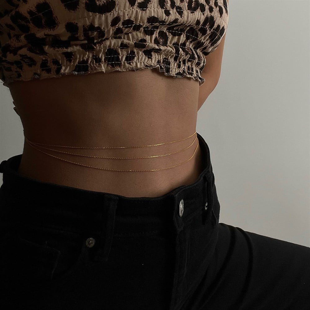 925 üç sıralı bel zinciri