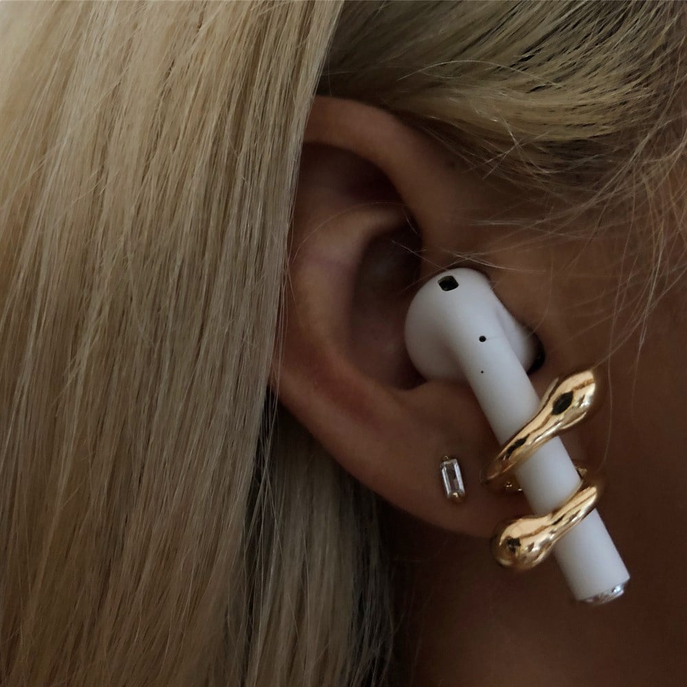 airpods tutucu küpe GOLD
