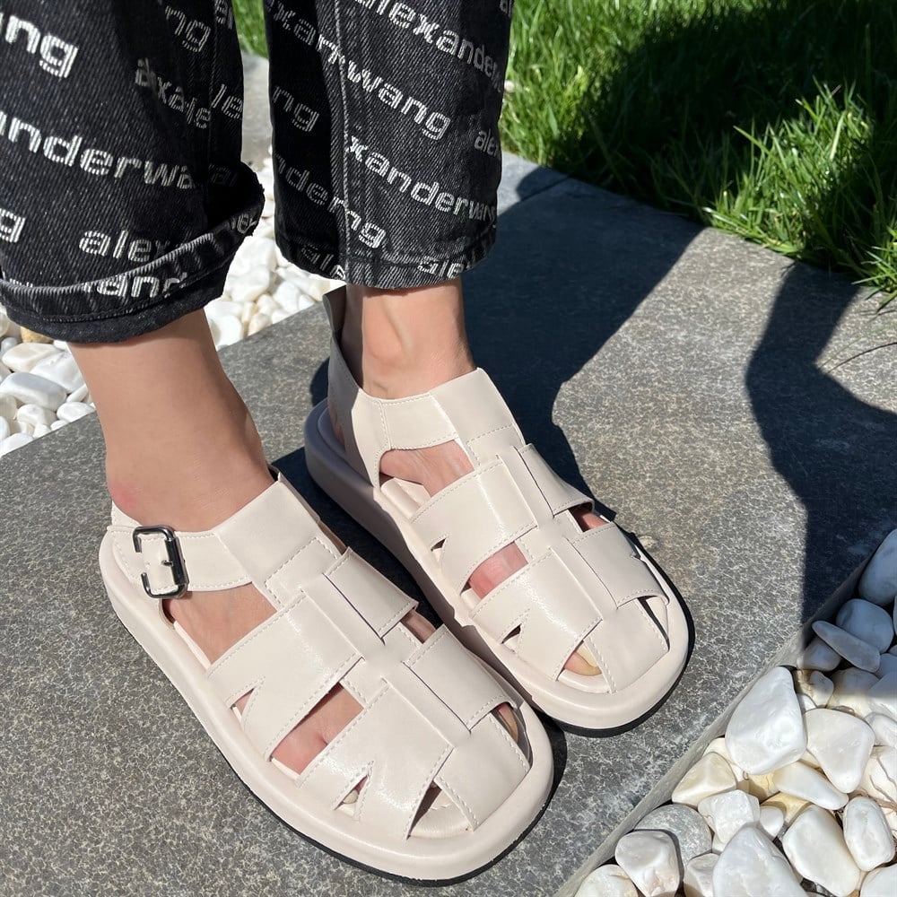 Bej Sandalet Ayakkabı