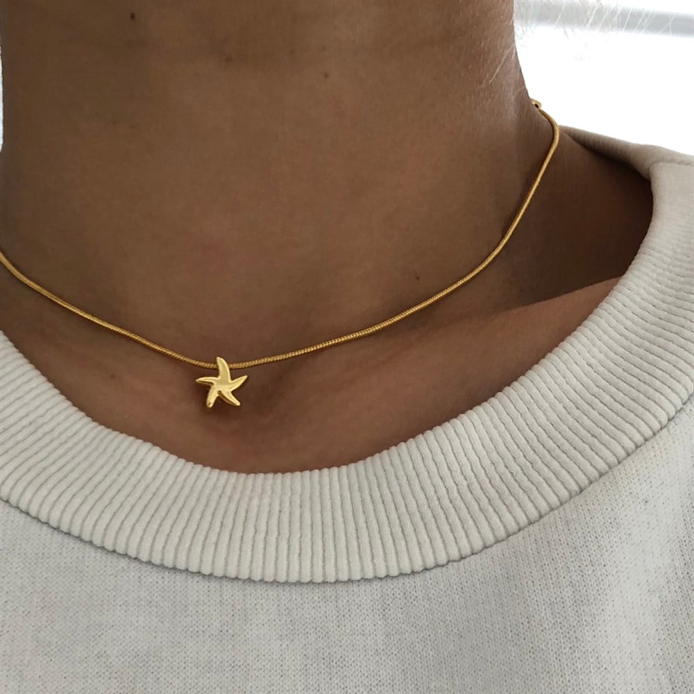 Dolgun yıldız kolye