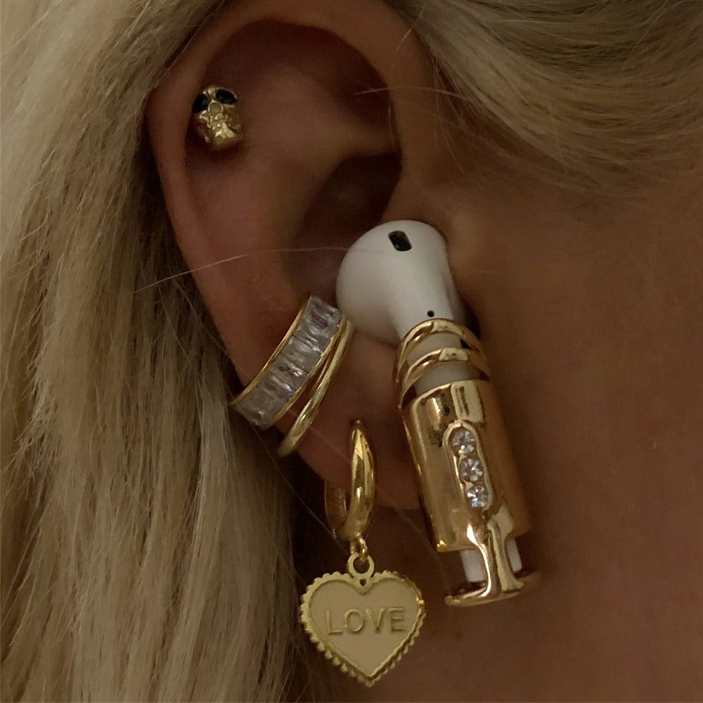 taşlı airpods aksesuarı OK ROSES