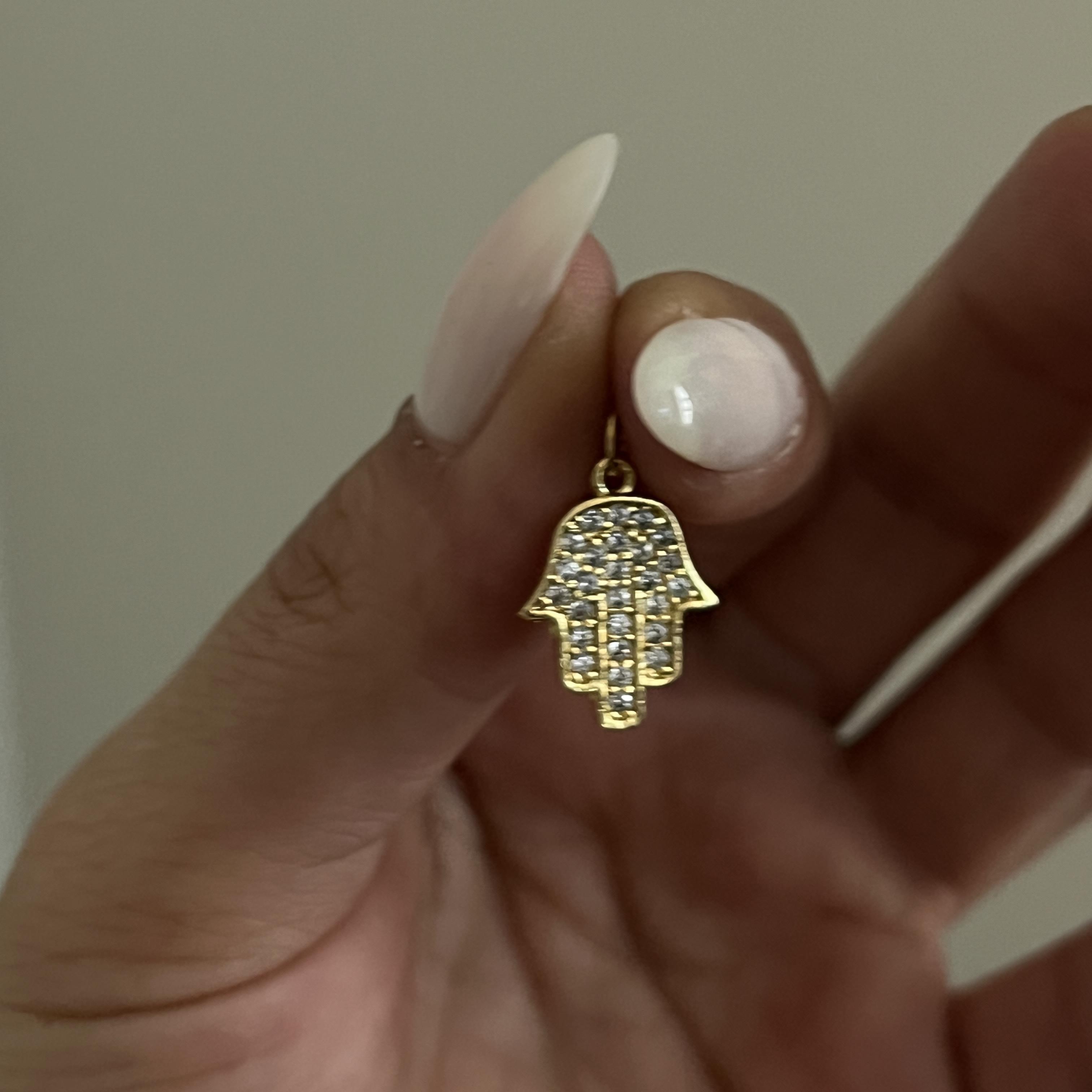 Taşlı Fatma Ana Eli Kolye Ucu