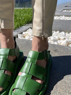 Yeşil Sandalet Ayakkabı