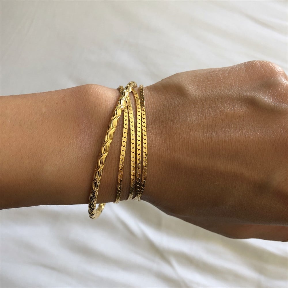 24k half bracelet