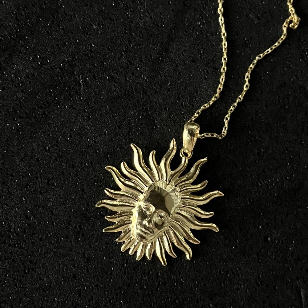 925 ayar gümüş güneş kolye