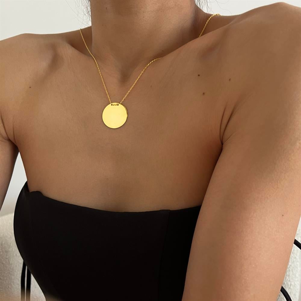 925 ayar gümüş madalyon kolye