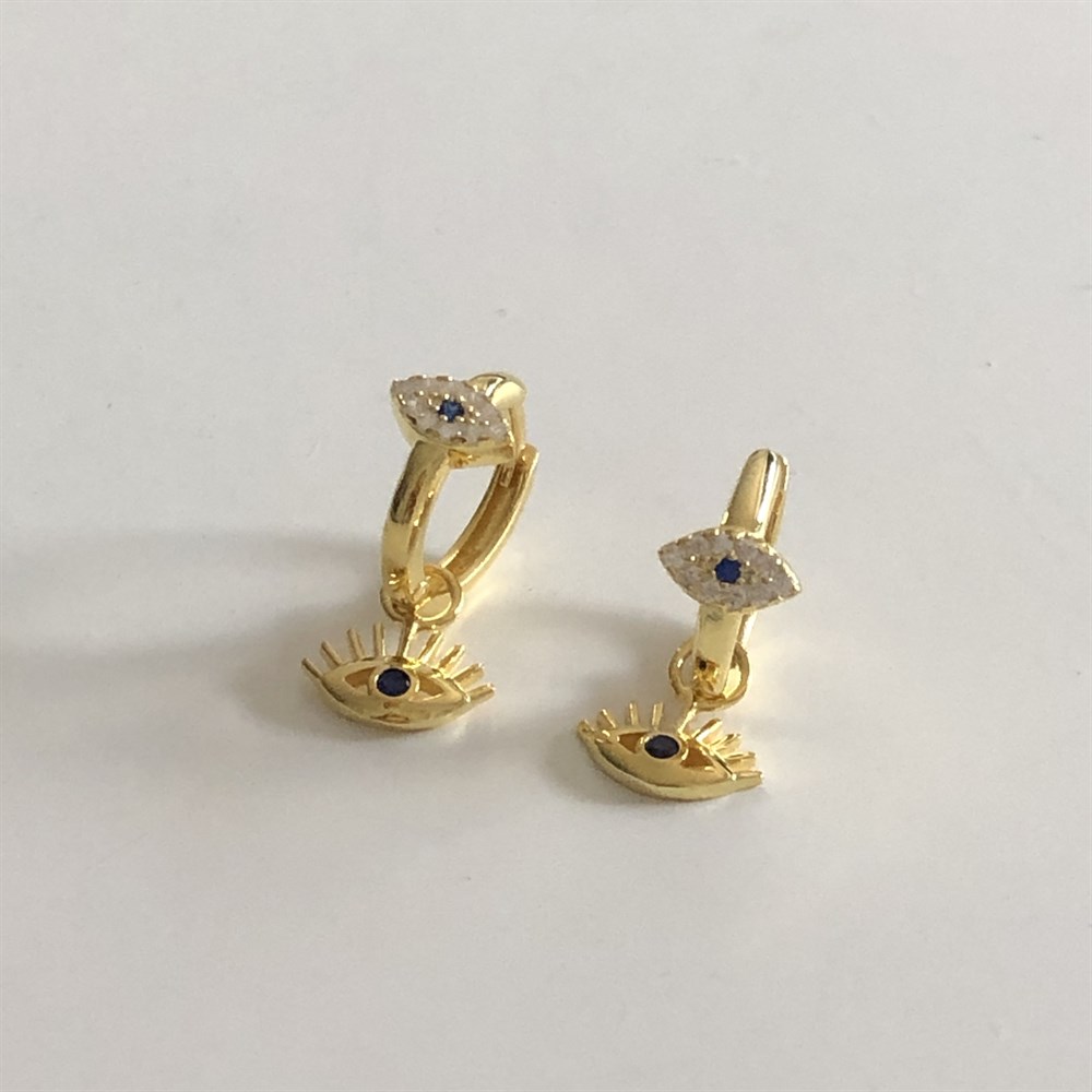 925 çift gözlü küpe