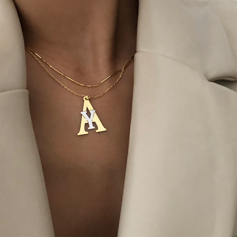 925 çift harfli kolye istediğini yazdır