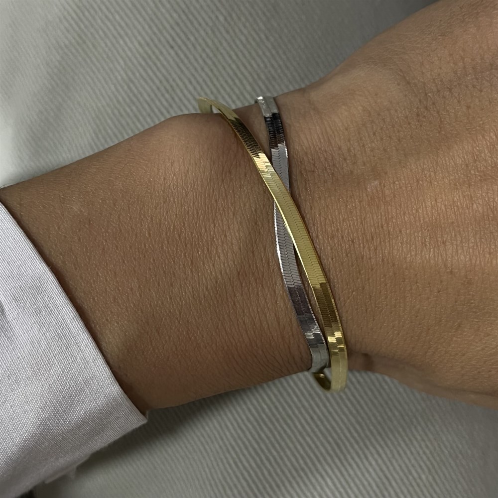 925 gümüş unisex italyan bileklik