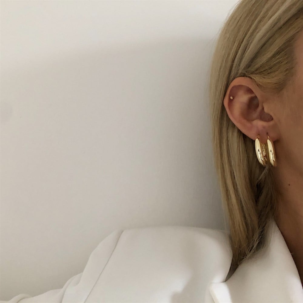 925 hacimli halka küpe