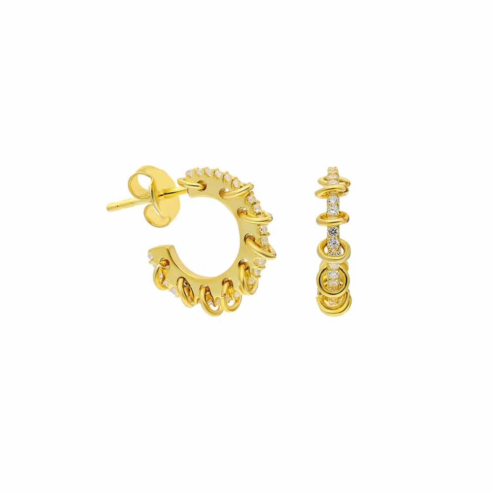 925 halka charmlı küpe