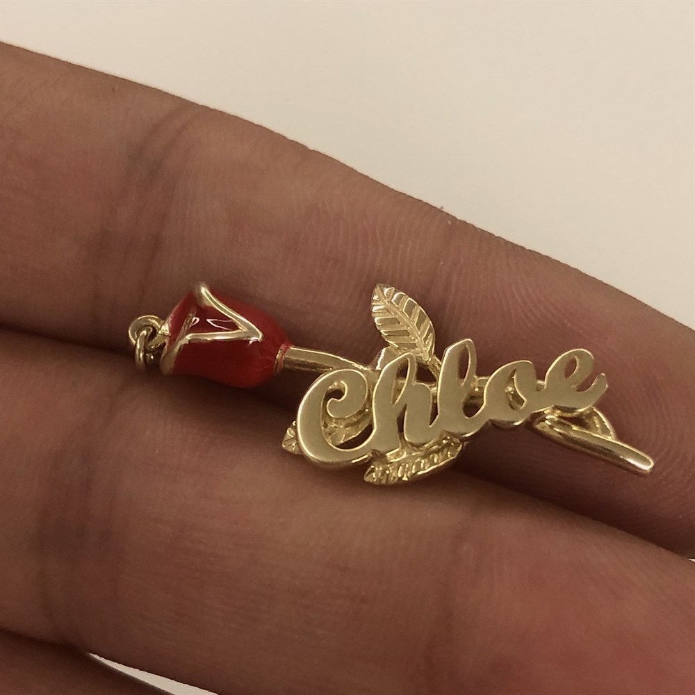 925 istediğini yazdır gül kolye