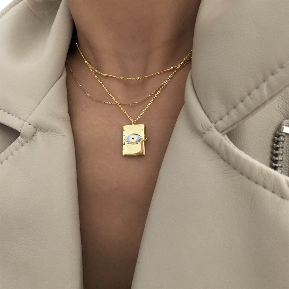 925 kapaklı göz kolye 