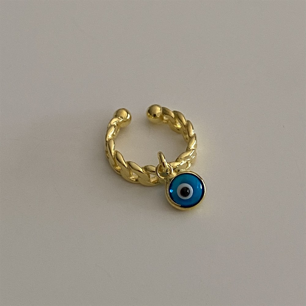 925 nazar boncuklu ear cuff