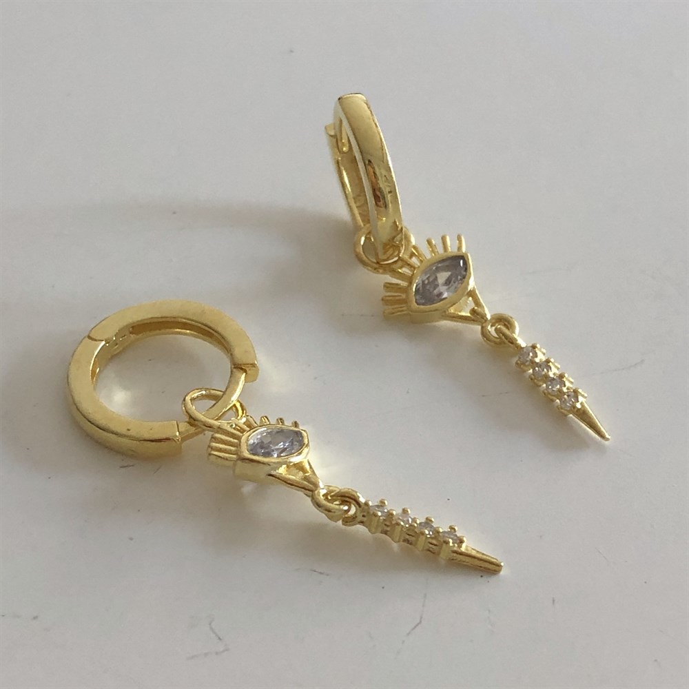 925 sallantılı göz küpe