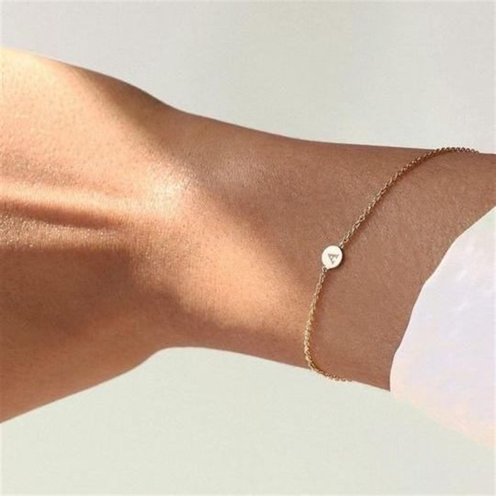 925 tek harfli bileklik