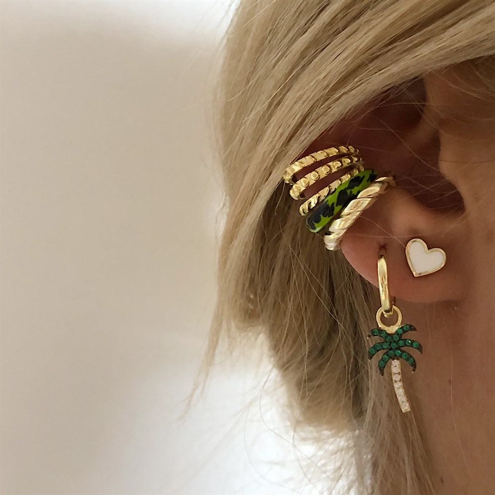 925 tekli palmiye küpe