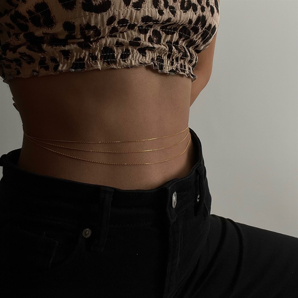 925 üç sıralı bel zinciri