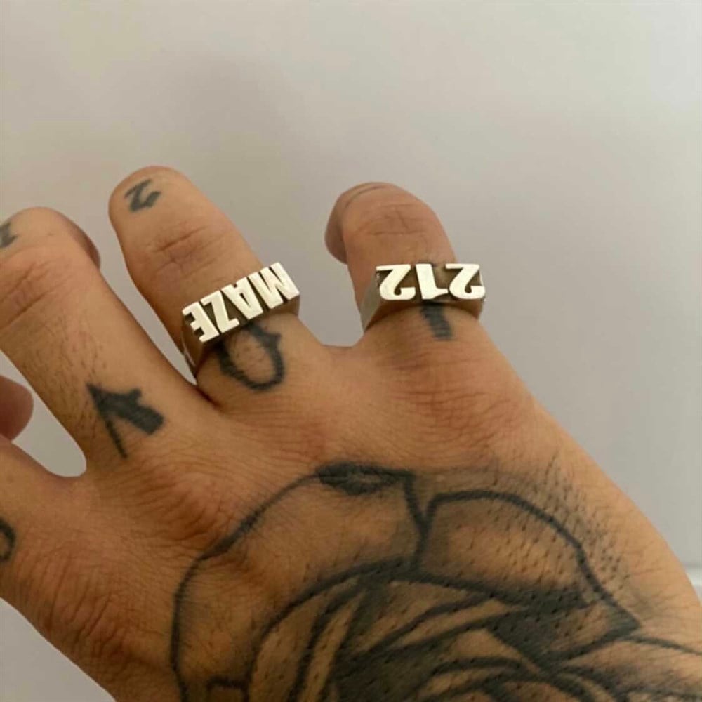925 unisex yüzük MAN