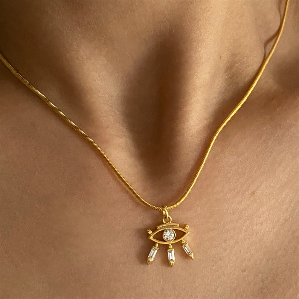 Çok taşlı göz kolye