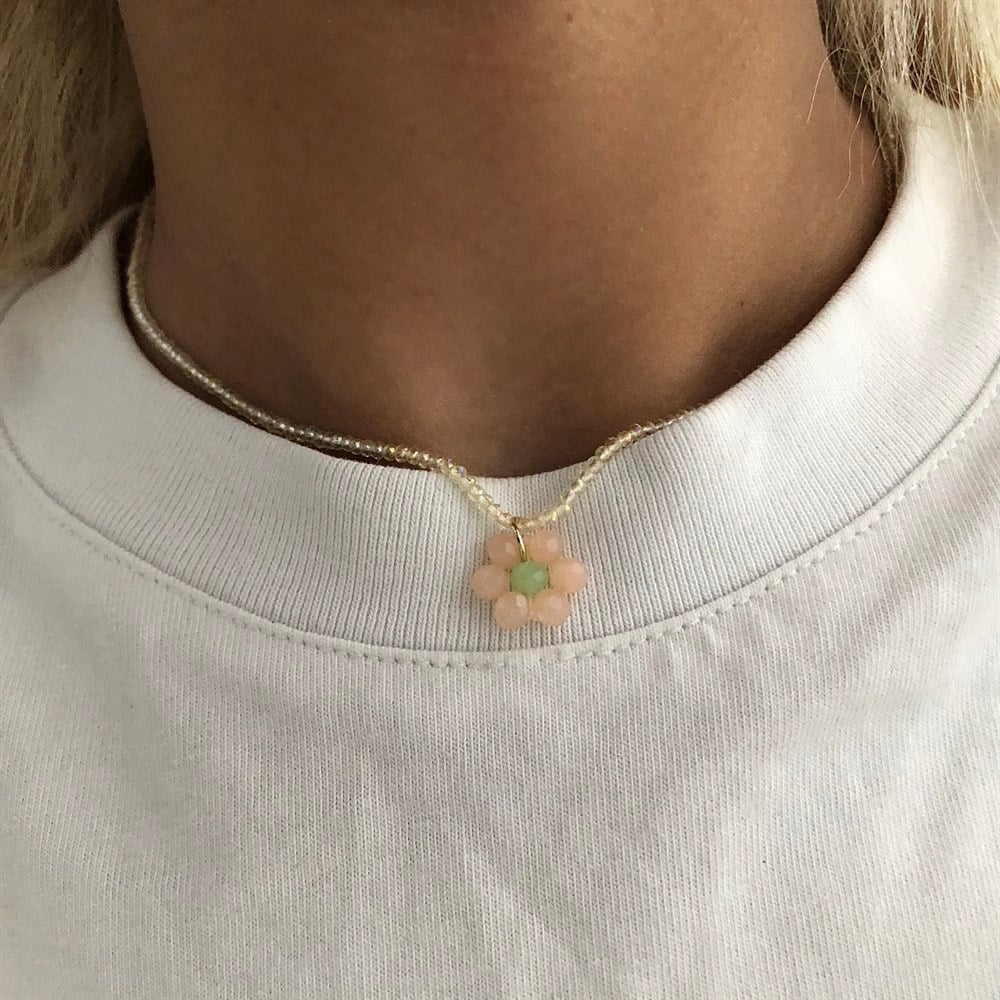 full boncuklu papatya kolye