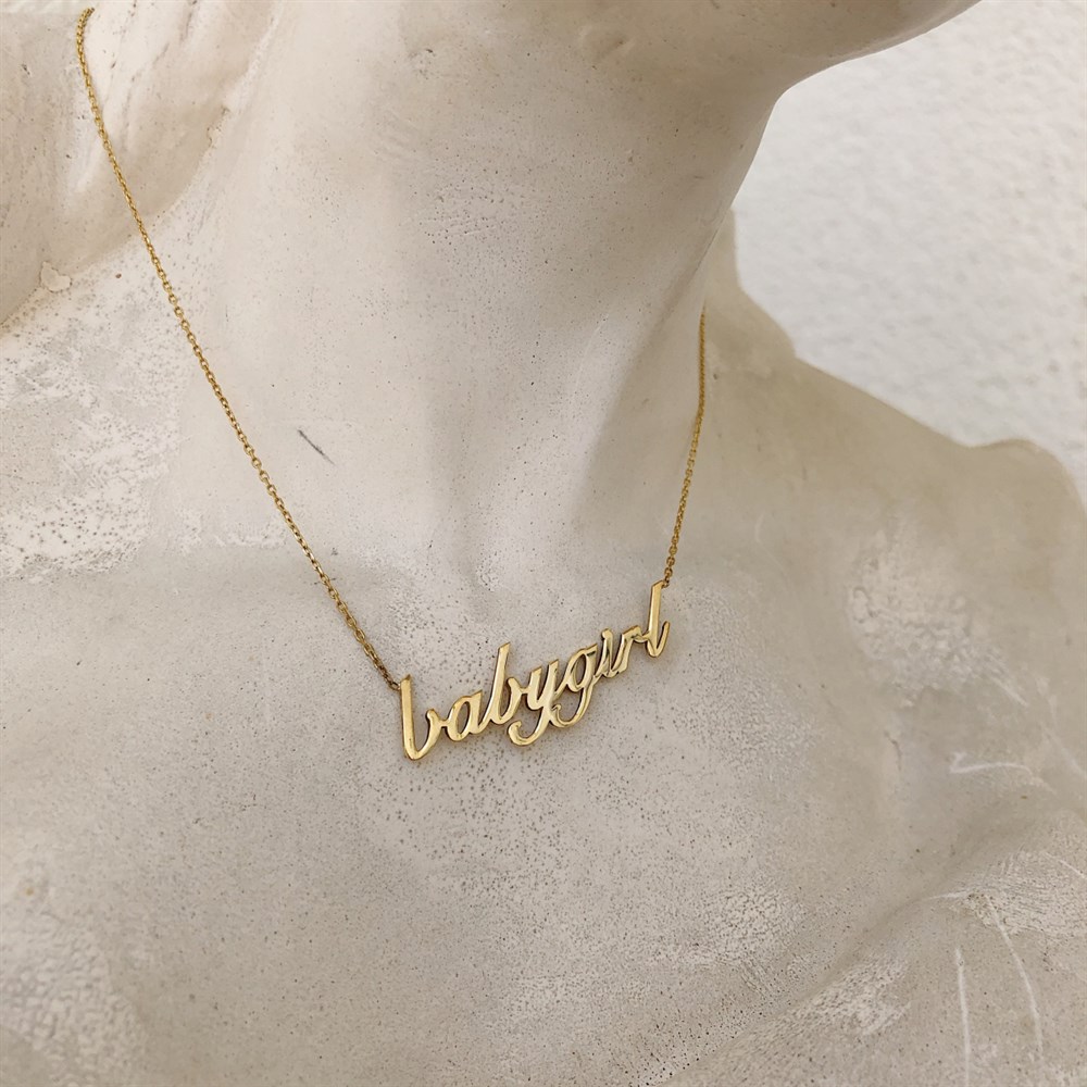 İtalik font kelime kolye İSTEDİĞİNİ YAZDIR