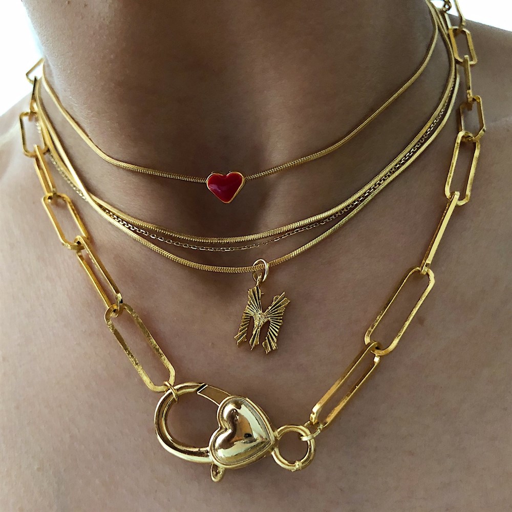 Kalemli harf kolye İSTEDİĞİNİ YAZDIR