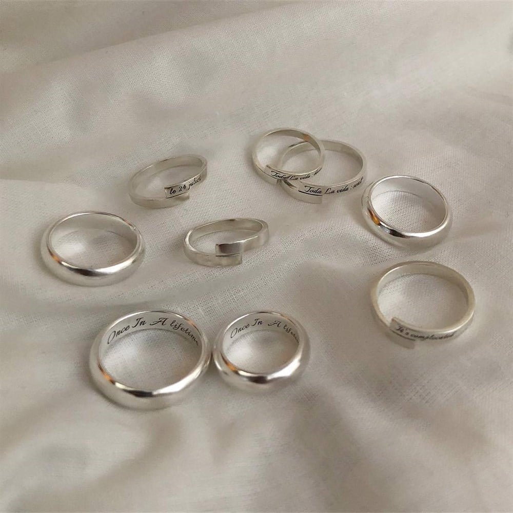 natural message rings 925