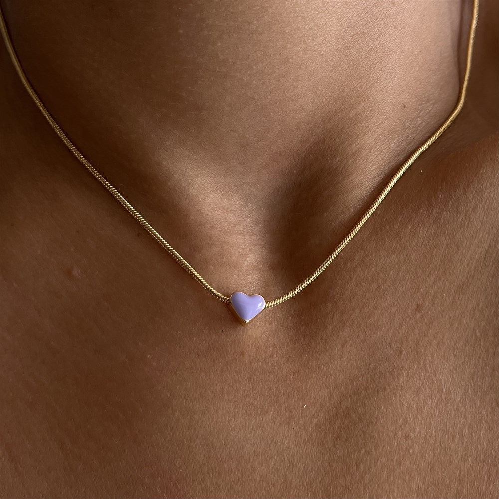 RENGİNİ SEÇ mineli mini kalp kolye