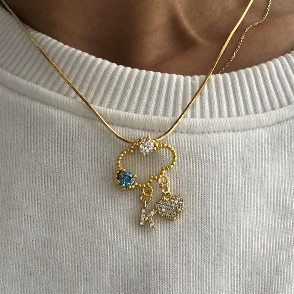 Renkli bulut kolye istediğini yazdır