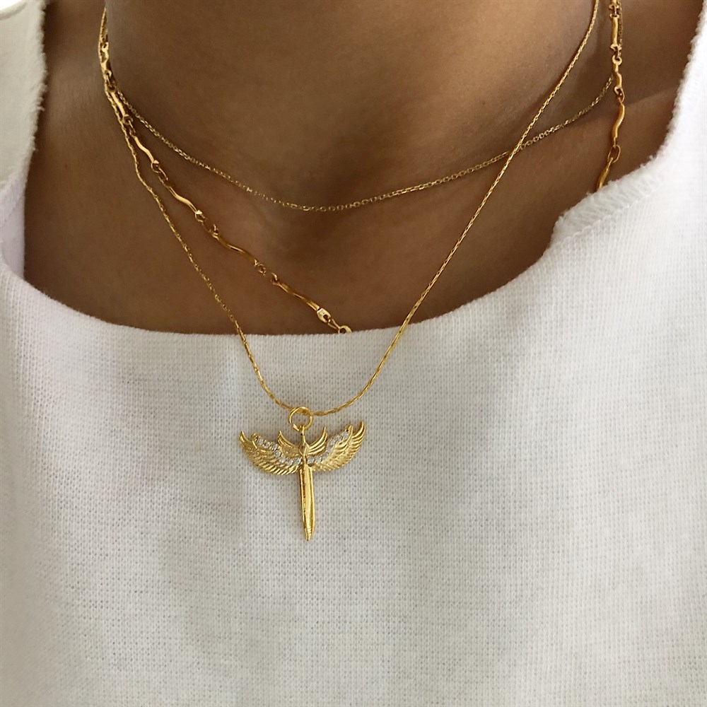 taşlı sembolik kolye