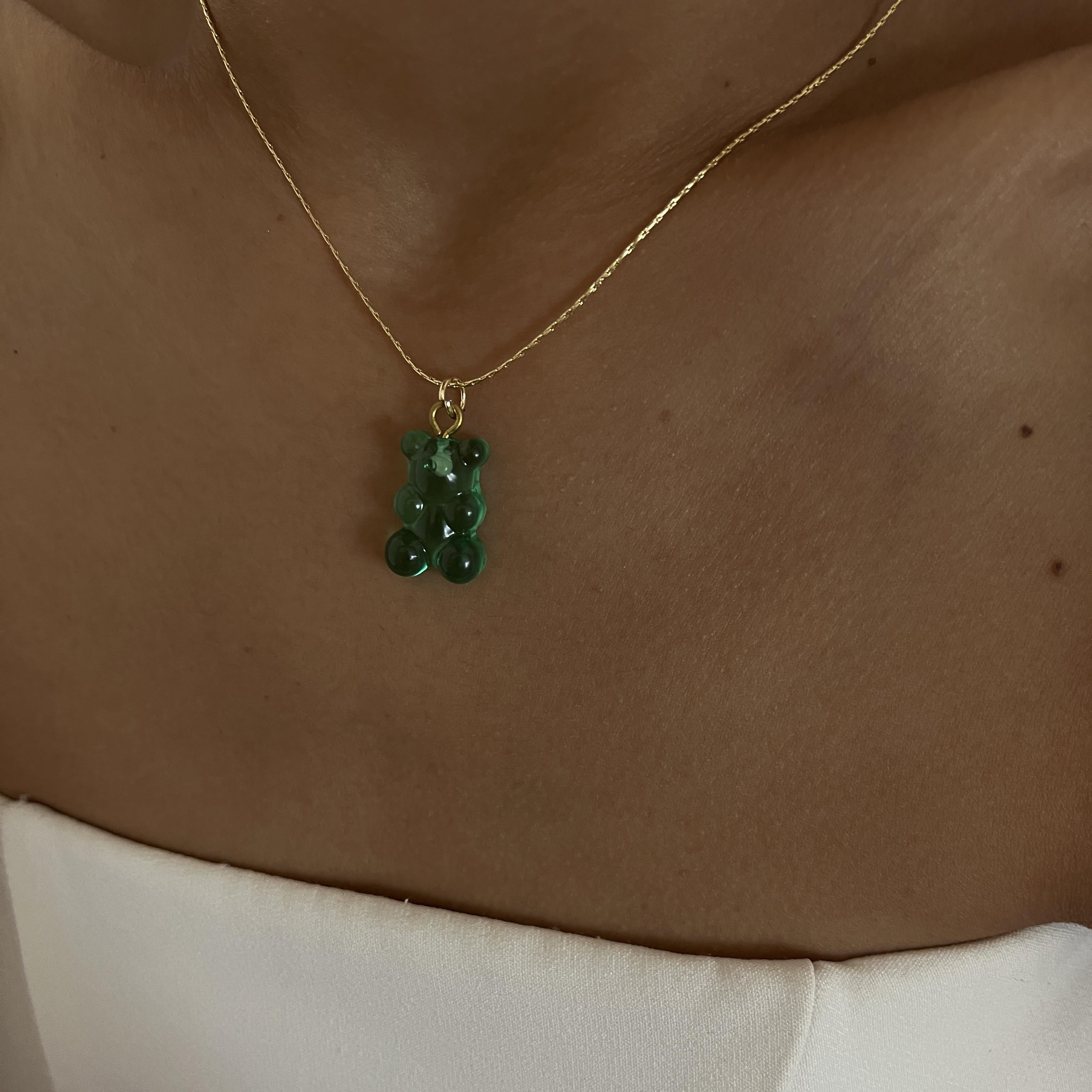 Yeşil Jelibon Kolye