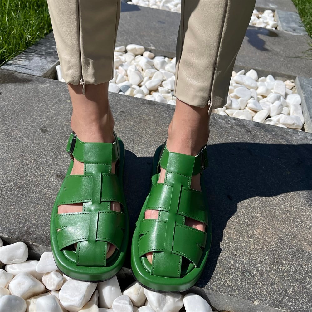 Yeşil Sandalet Ayakkabı