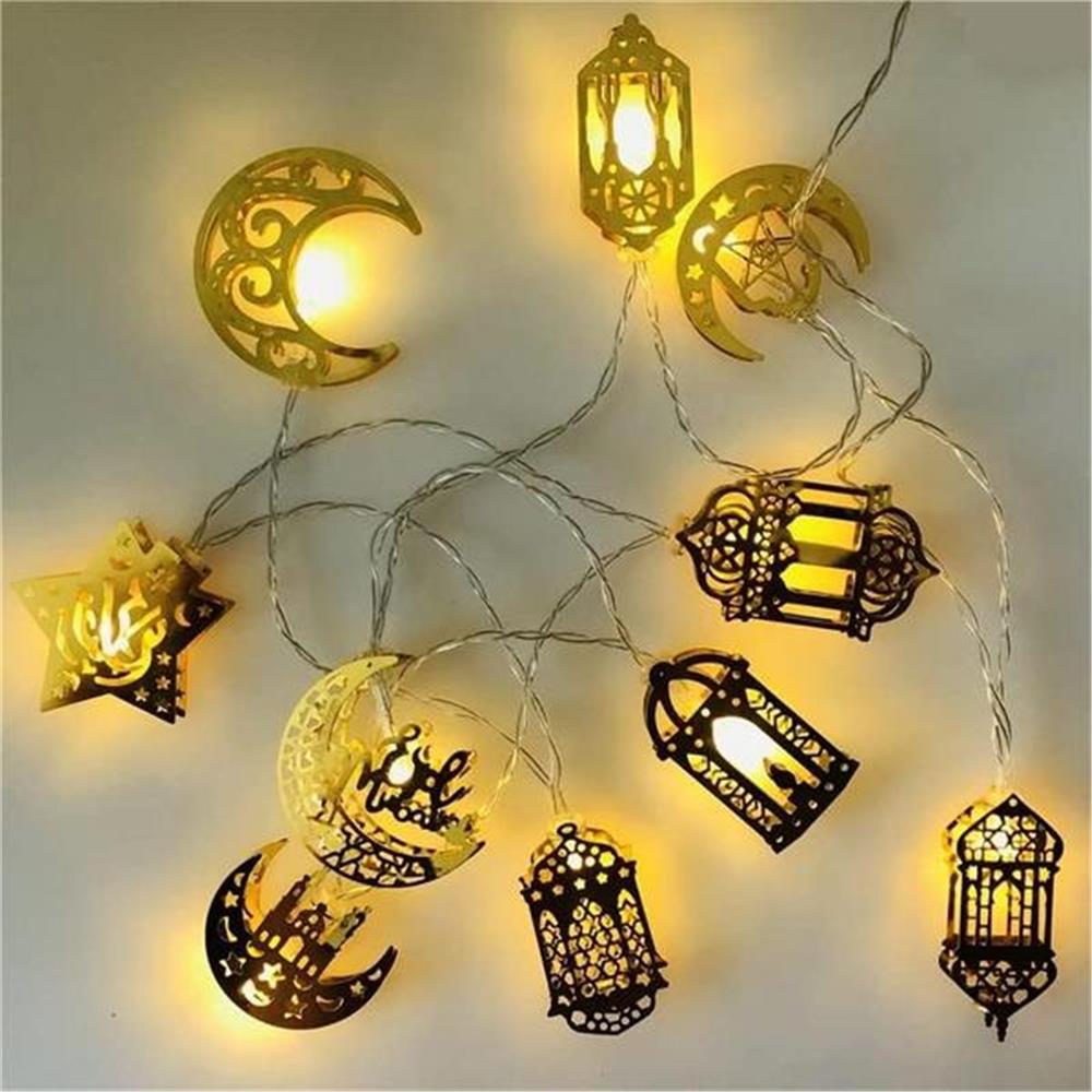 1.65m 10Led Ramazan Kareem Süslemeleri Ev için LED Dize Işıklar Eid al-Fitr İslam Müslüman Parti Malzemeleri Ramazan Dekorasyon

