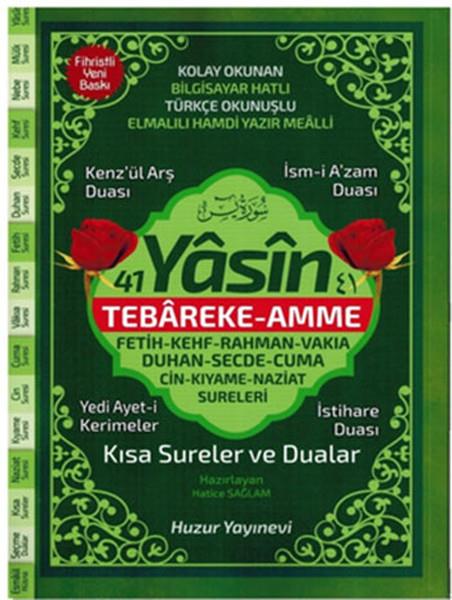 41 Yasin Hafız Boy Fihristli Bilgisayar Hattı Kolay Okunan Yasin-i Şerif -...