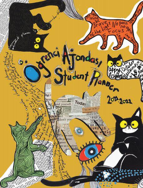 Akademi Çocuk 2021-2022 Scholl Cat Öğrenci Ajandası 16x21cm