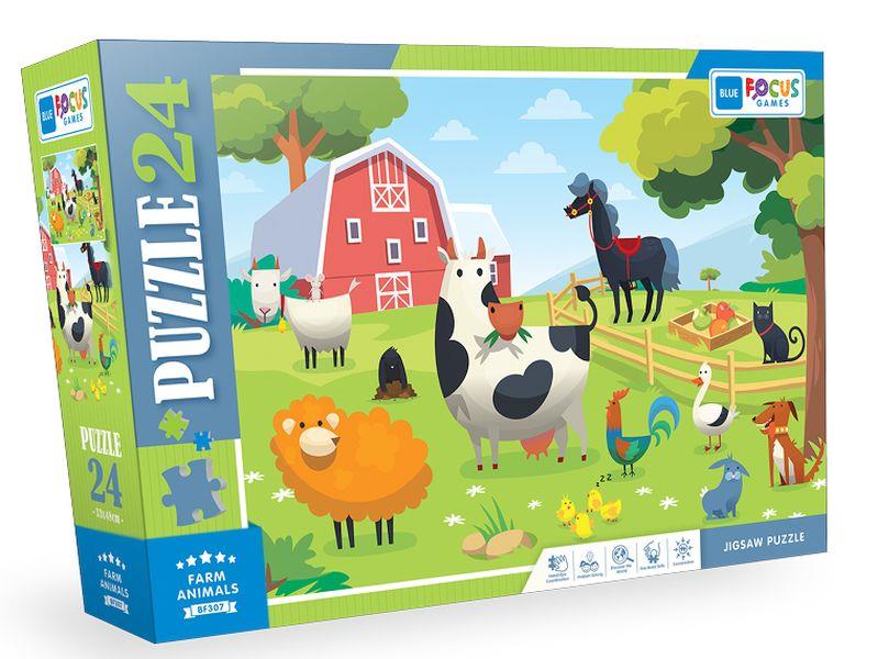 Blue Focus Farm Anımals (Çiftlik Hayvanları) - 24 Parça