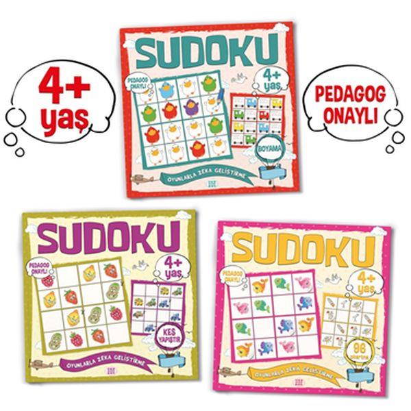 Çocuklar İçin Sudoku Seti (4+ Yaş) 3 Kitap Takım