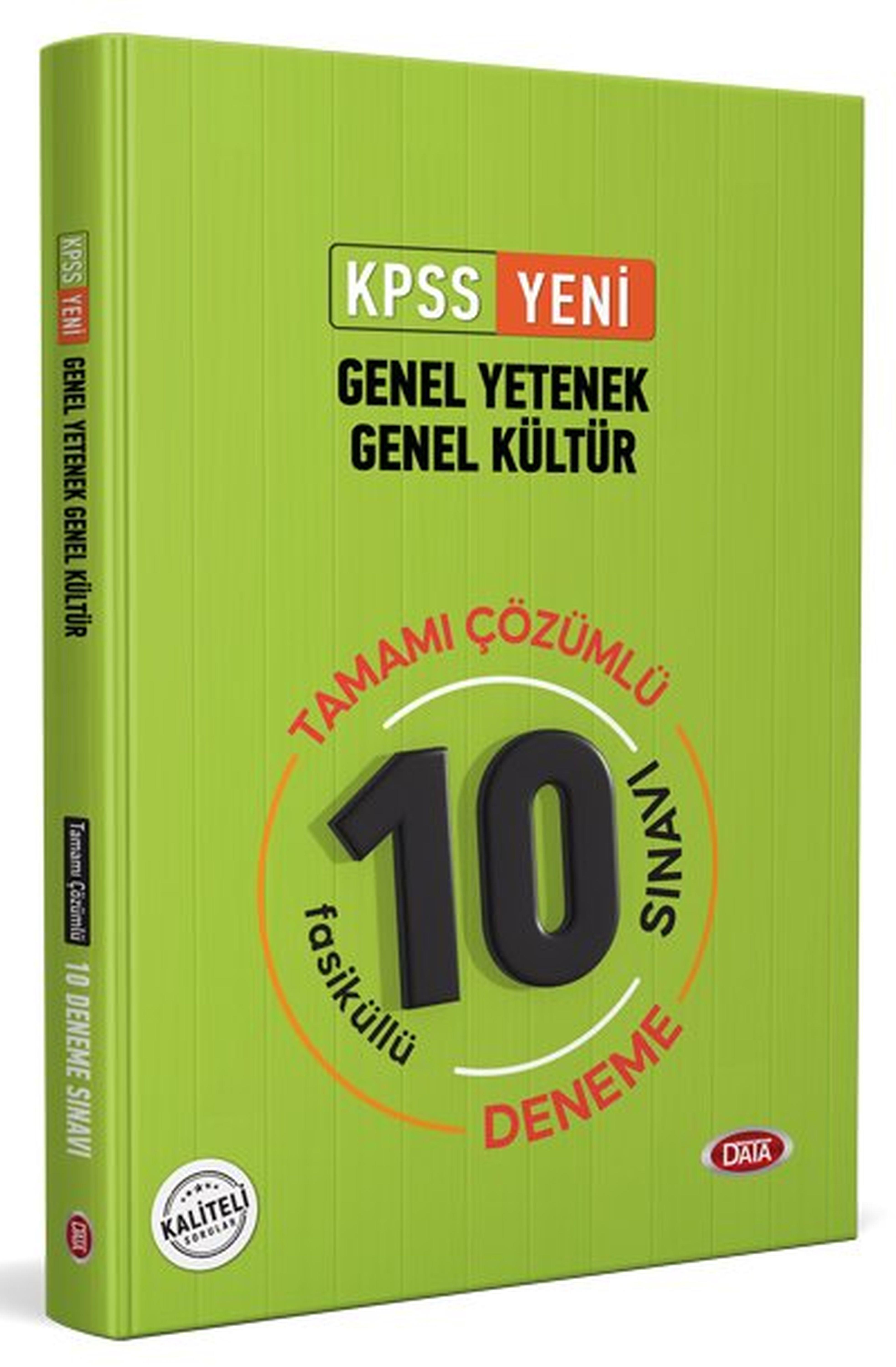 Data 2022 KPSS Genel Yetenek Genel Kültür Tamamı Çözümlü 10 Deneme Sınavı