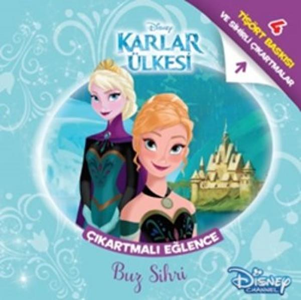 Disney Karlar Ülkesi Çıkartmalı Eğlence Tişört Baskılı - Buz Sihri