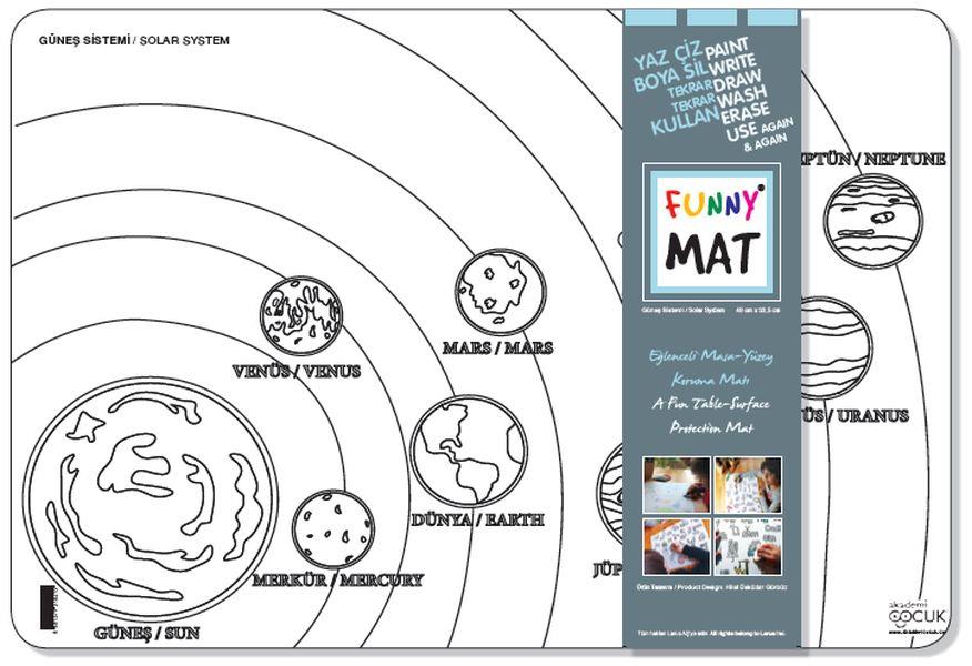 Funny Mat - Güneş Sistemi 33,5x48cm