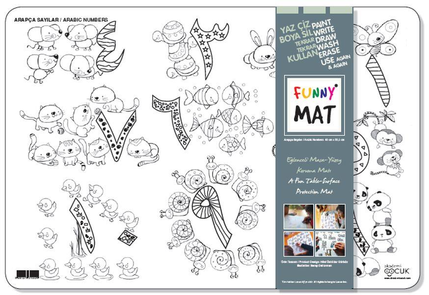 Funny Mat - Sayılar - Arapça 33,5x48cm