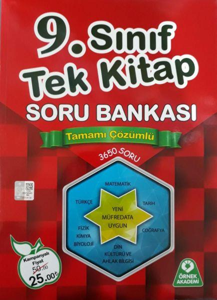 Örnek Akademi 9. Sınıf Tek Kitap Tamamı Çözümlü Soru Bankası