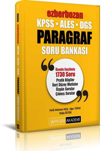 Pegem Akademi 2020 KPSS ALES DGS Ezberbozan Paragraf Soru Bankası (Yeni)