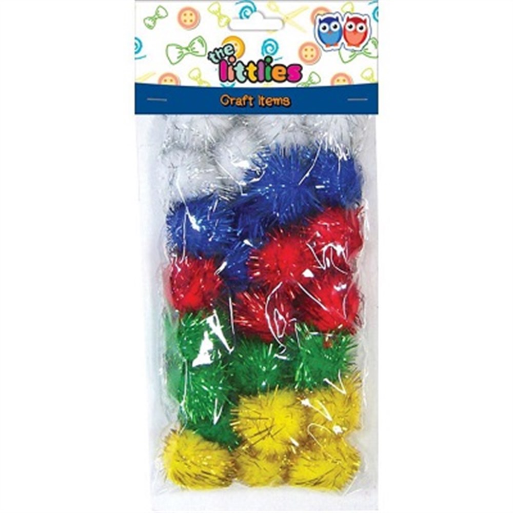 Pom Pom 15mm Metalik Karışık 30 adet