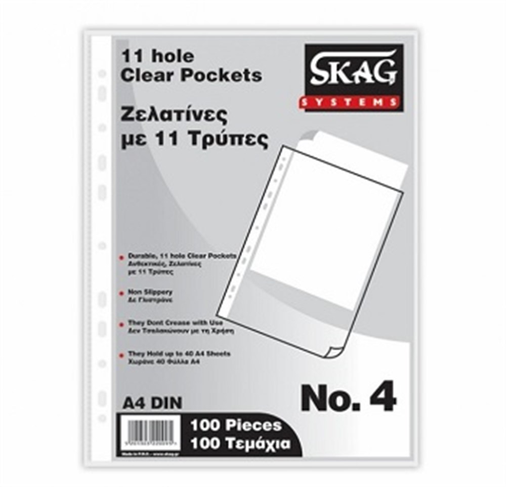Skag 100'lü Şeffaf Poşet Dosya