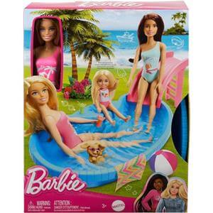Mattel Barbie Doll With Pool Slide Playset