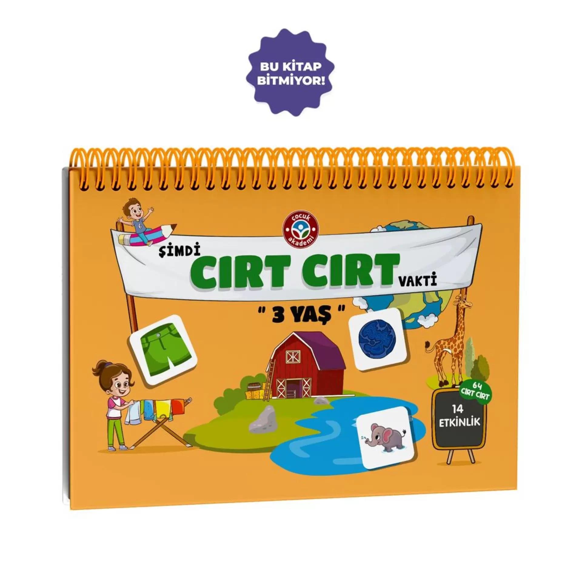 Çocuk Akademi 3 Yaş Şimdi Cırt Cırt Vakti Etkinlik Kitabı
